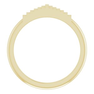 14K Yellow Gold Polished Stackable Geometric Ring Size 7