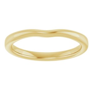 14K Yellow Gold Polished Matching Band Size 7, Height: 1.77 mm