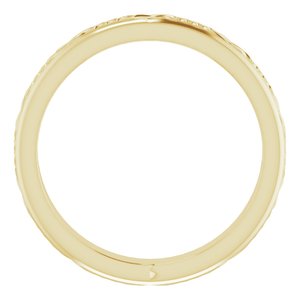 14K Yellow Gold Celtic-Inspired Band Size 6.5