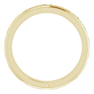 14K Yellow Gold Celtic-Inspired Band Size 5.5