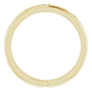 14K Yellow Gold Celtic-Inspired Band Size 7.5