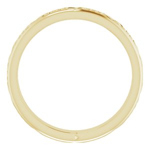 14K Yellow Gold Celtic-Inspired Band Size 8