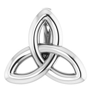 Sterling Silver 10 X 9.3 Mm Semi-Polished Celtic-Inspired Trinity Pendant