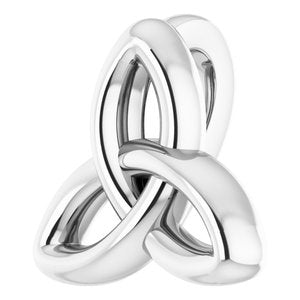 Sterling Silver 10 X 9.3 Mm Semi-Polished Celtic-Inspired Trinity Pendant