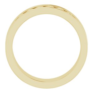 14K Yellow Gold Link Design Band Size 8