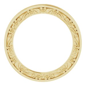14K Yellow Gold Floral Band Size 6