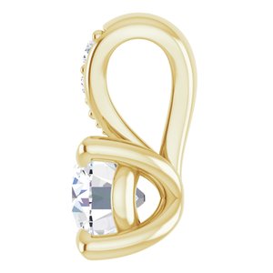 14K Yellow Gold Round 4.05Mm Gh Si1-Si2 1/4 Ctw Lab-Grown Diamond Pendant