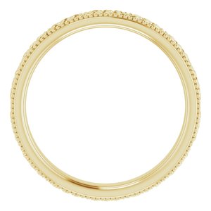 14K Yellow Gold 3 Mm Polished Celtic-Inspired Milgrain Band Size 5