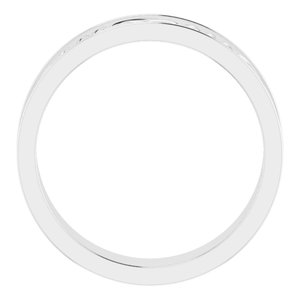 14K White Gold Celtic-Inspired Band Size 11.5