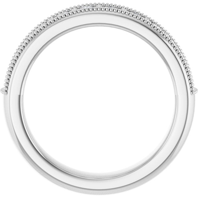 14K White Gold Round 2.5 Mm Polished 5/8 Ctw Lab-Grown Diamond Anniversary Band, Size 7