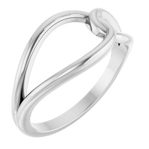 Sterling Silver Polished Interlocking Circle Ring Size 7