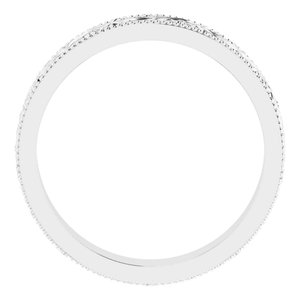14K Yellow Or White Or Rose Gold Or Sterling Silver Or Platinum Milgrain Edge Floral Flat Band