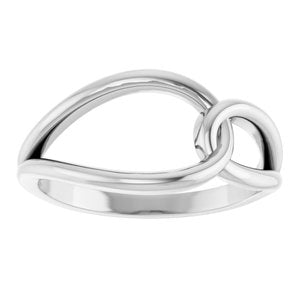 Sterling Silver Polished Interlocking Circle Ring Size 7