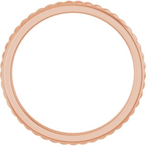 14K Rose Gold Rope Band Size 7