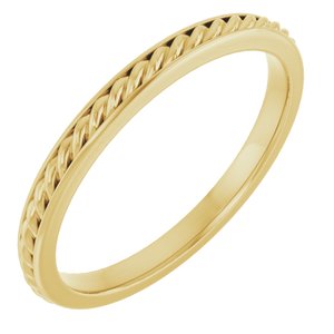 14K Yellow Gold Rope Band Size 7