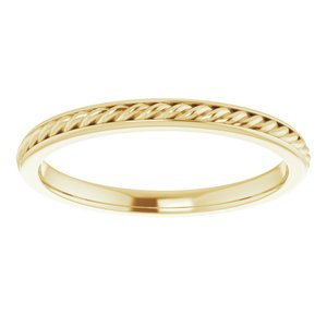 14K Yellow Gold Rope Band Size 7.5