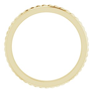 14K Yellow Gold Rope Band Size 5