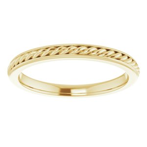 14K Yellow Gold Rope Band Size 5