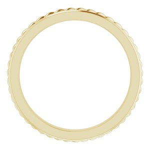 14K Yellow Gold Rope Band Size 4