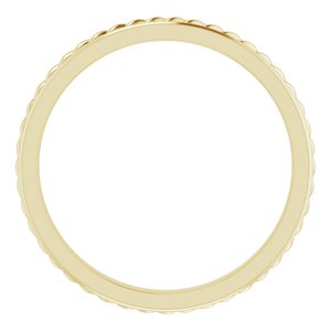14K Yellow Gold Rope Band Size 8