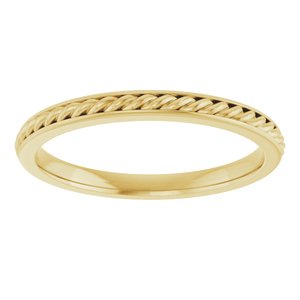14K Yellow Gold Rope Band Size 7
