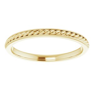 14K Yellow Gold Rope Band Size 8