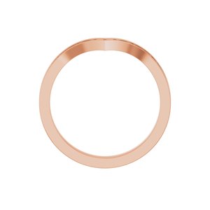 14K Rose Gold Polished Vintage-Inspired V Ring Size 7