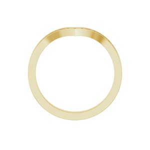 14K Yellow Gold Polished Vintage-Inspired V Ring Size 7