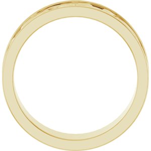 10K Yellow Or White Or Rose Gold Celtic-Inspired Flat Band