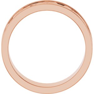 14K Yellow Or White Or Rose Gold Or Sterling Silver Or Platinum Celtic-Inspired Flat Band