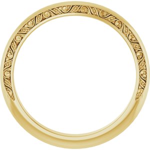 14K Yellow Gold Polished Sculptural Matching Band Size 7