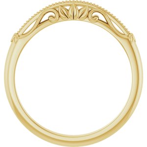 14K Yellow Gold Polished Sculptural-Inspired Matching Band Size 7