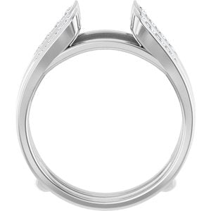 14K White Gold Round 1.5 Mm Polished 1/2 Ctw Lab-Grown Diamond Ring Gurad Size 7