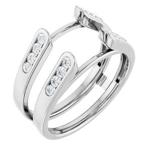 14K White Gold Round 1.5 Mm Polished 1/2 Ctw Lab-Grown Diamond Ring Gurad Size 7