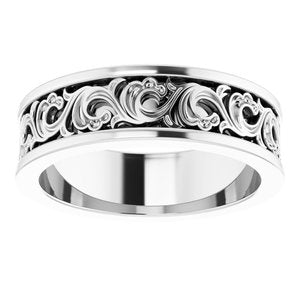 Platinum Sculptural Band Size 7