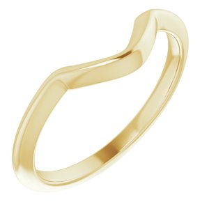 14K Yellow Gold Round 6.5 Mm Polished Band Size 7