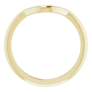 14K Yellow Gold Round 6.5 Mm Polished Band Size 7