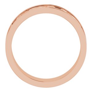 14K Yellow Or White Or Rose Gold Or Sterling Silver Or Platinum Celtic-Inspired Flat Band
