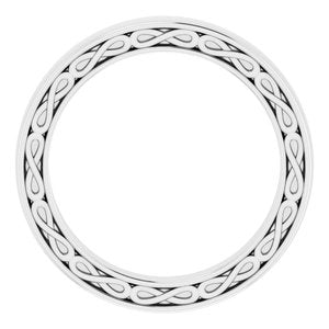 14K White Gold 3 Mm Polished Infinity-Inspired Band Size 7