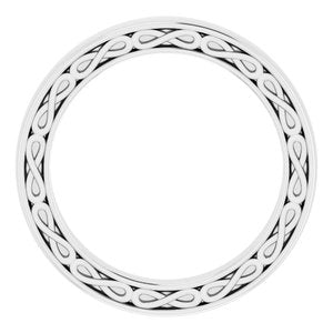 14K White Gold 3 Mm Polished Infinity-Inspired Band Size 6.5