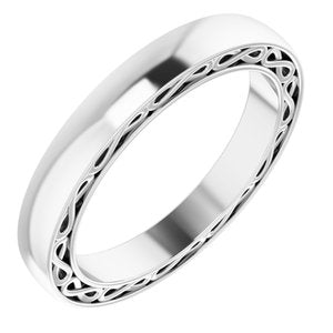14K White Gold 3 Mm Polished Infinity-Inspired Band Size 7