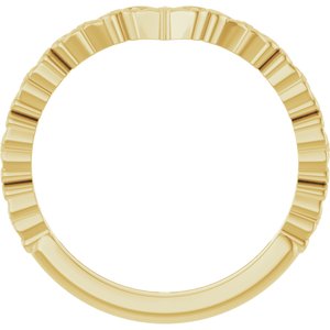 14K Yellow Gold 4.8 Mm Polished Vintage-Inspired V Ring Size 7
