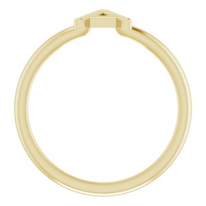 14K Yellow Gold Initial A Ring Size 7