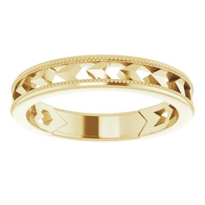 14K Yellow Gold Polished Open Geometric Stackable Ring Size 7