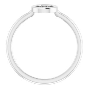 Sterling Silver Initial O Ring Size 7