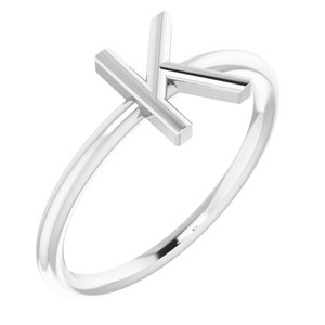 Sterling Silver Initial K Ring Size 7