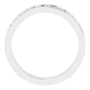 14K Yellow Or White Or Rose Gold Or Sterling Silver Or Platinum Milgrain Edge Floral Flat Band