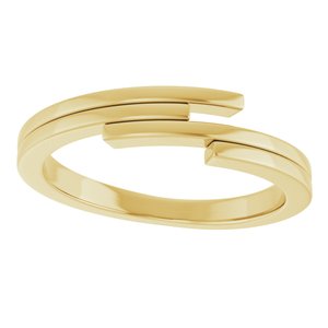 14K Yellow Gold Polished Geometric Ring Size 7