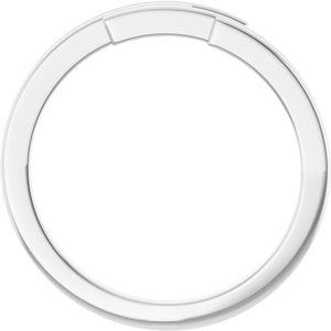 14K White Gold Polished Geometric Ring Size 7
