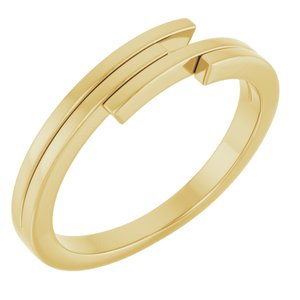 14K Yellow Gold Polished Geometric Ring Size 7
